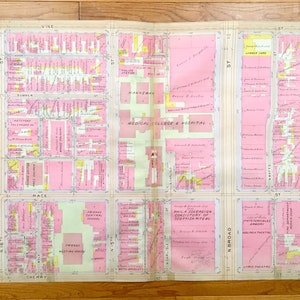 Antieke Philadelphia, Pennsylvania 1908 Elvino V Smith Atlas Map - Center City, North Broad Street, Chinatown, City Hall Logan Square PA PHL