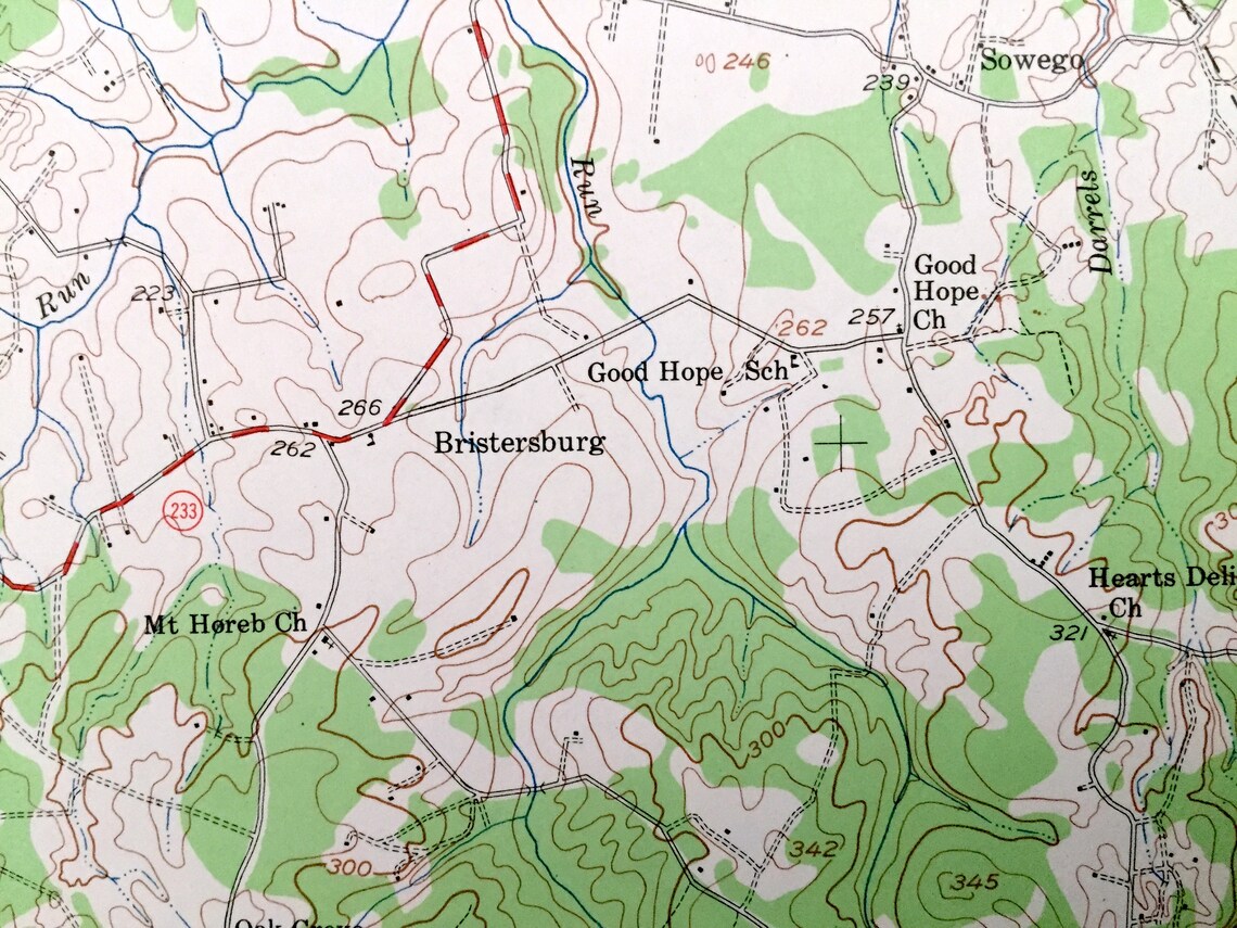 Antique Catlett Virginia 1943 US Geological Survey Etsy