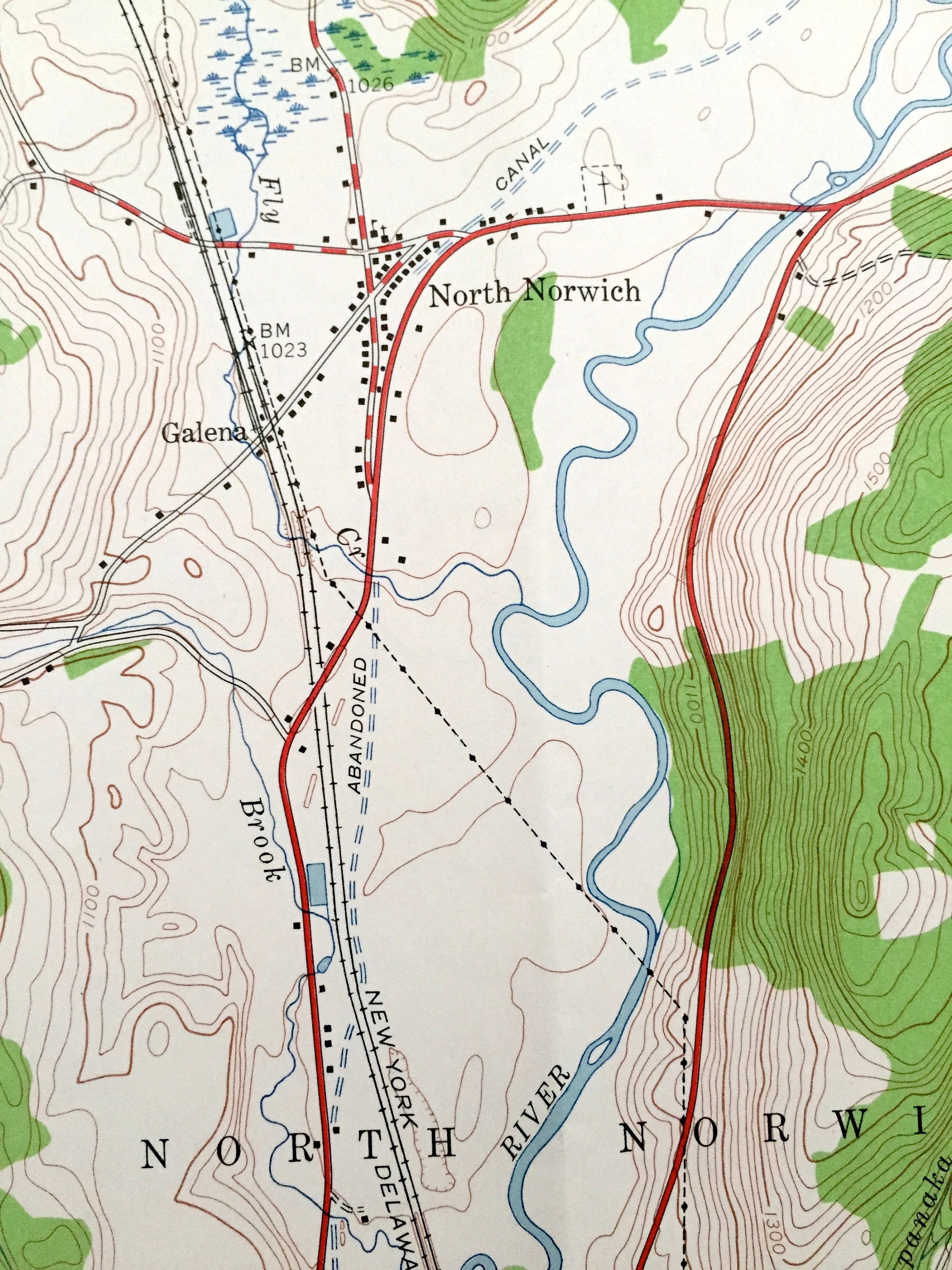 Antique Norwich New York 1943 US Geological Survey Etsy India
