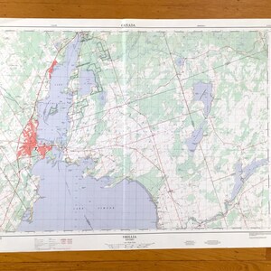 Antica mappa topografica del 1969 del Geological Survey di Orillia, Ontario, Canada – Lago Simcoe, Couchiching, Contea di Victoria, Cumberland Beach, ONT