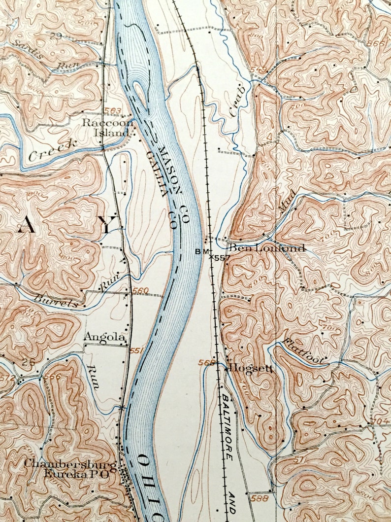 Antique Glenwood West Virginia 1908 US Geological Survey Etsy