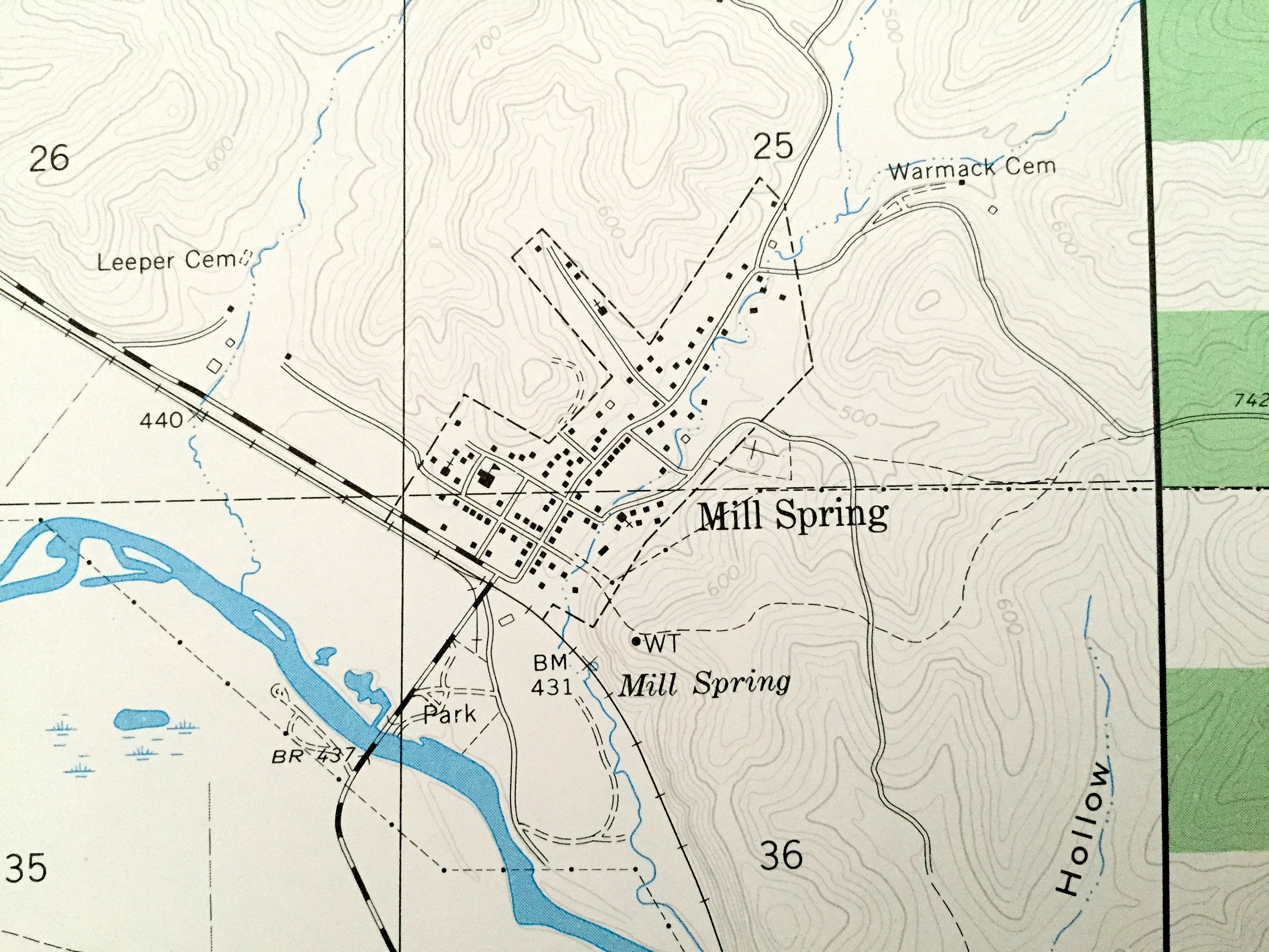 Antique Mill Spring Missouri 1968 US Geological Survey Etsy