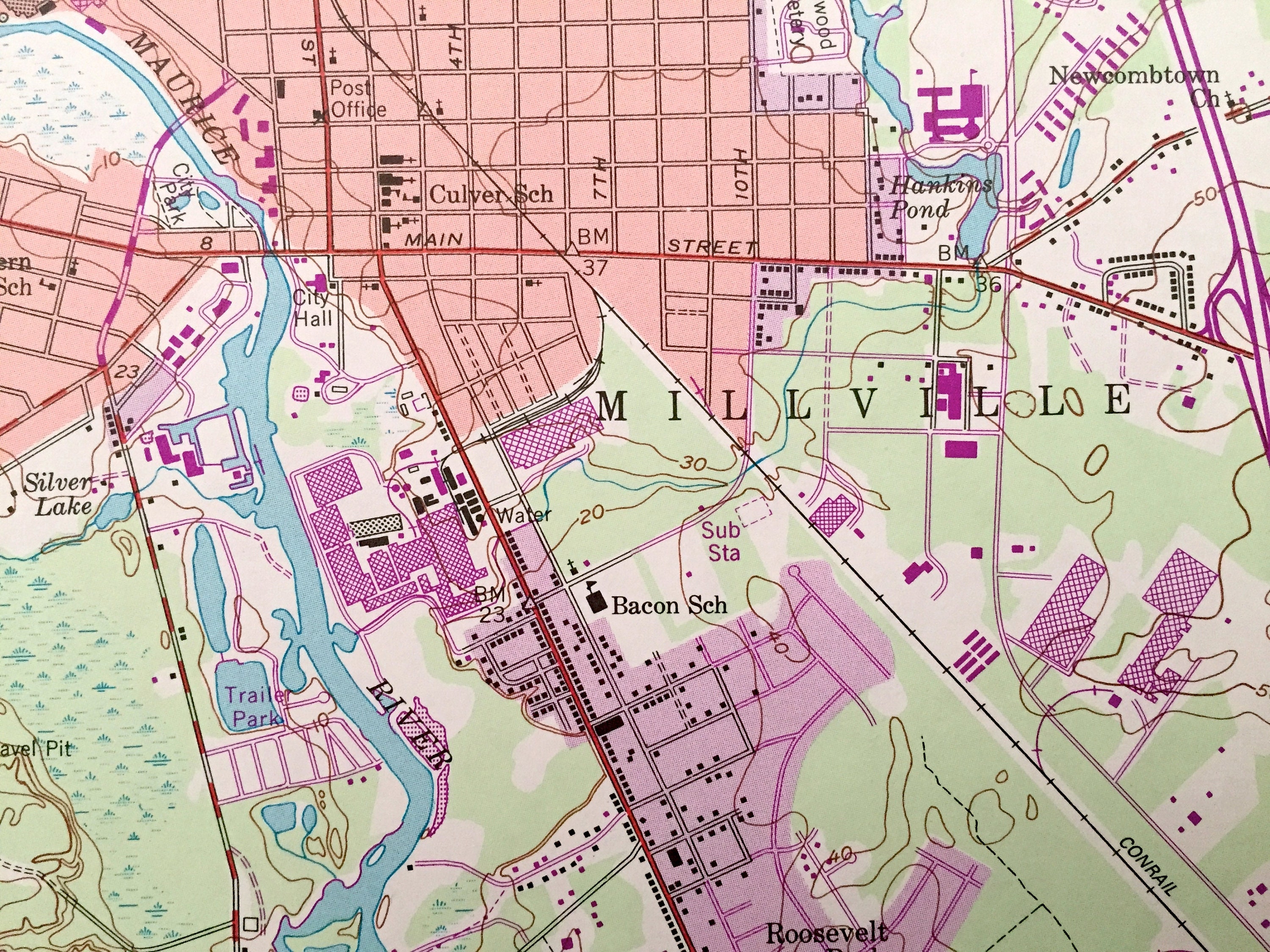 Antique Millville Nueva Jersey 1953 Us Geological Survey Etsy