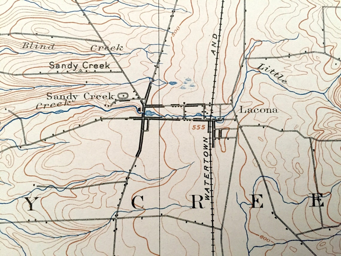 Antique Pulaski New York 1895 US Geological Survey Etsy