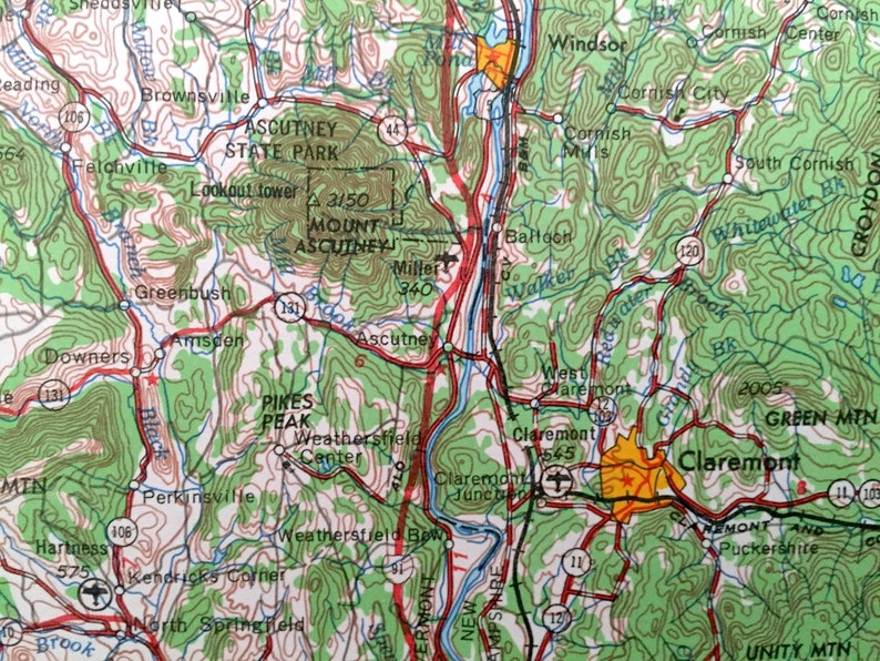 Antique Glens Falls New York 1956 US Geological Survey Etsy