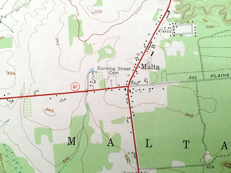 Antique Round Lake New York 1954 US Geological Survey Etsy