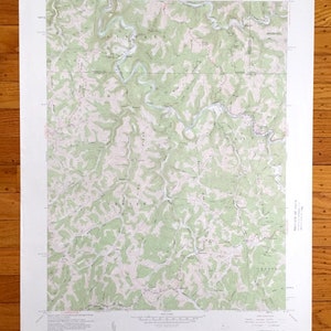Antike Wetzel County, West Virginia - Topographische Karte von 1960 - Littleton, Marshall, Liberty, Center, WV, Greene County, PA