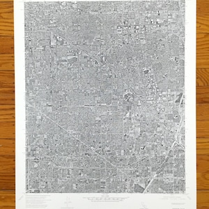 Antique Anaheim, Californie, 1974 US Geological Survey, carte orthophoto - Orange Co, Fullerton, La Jolla, Los Alamitos, Buena Park, Disneyland