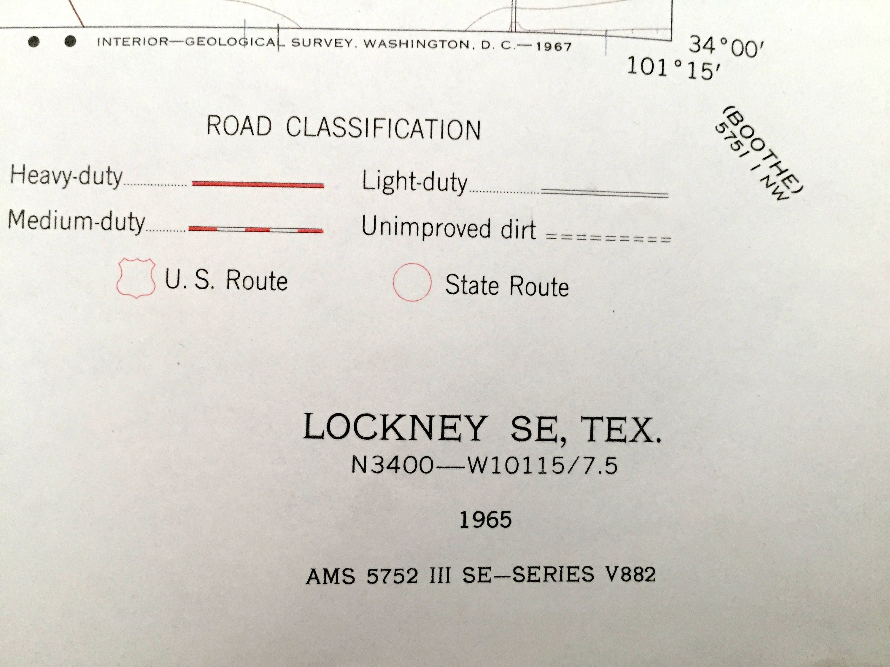 Antique Lockney SE Texas 1965 US Geological Survey Etsy