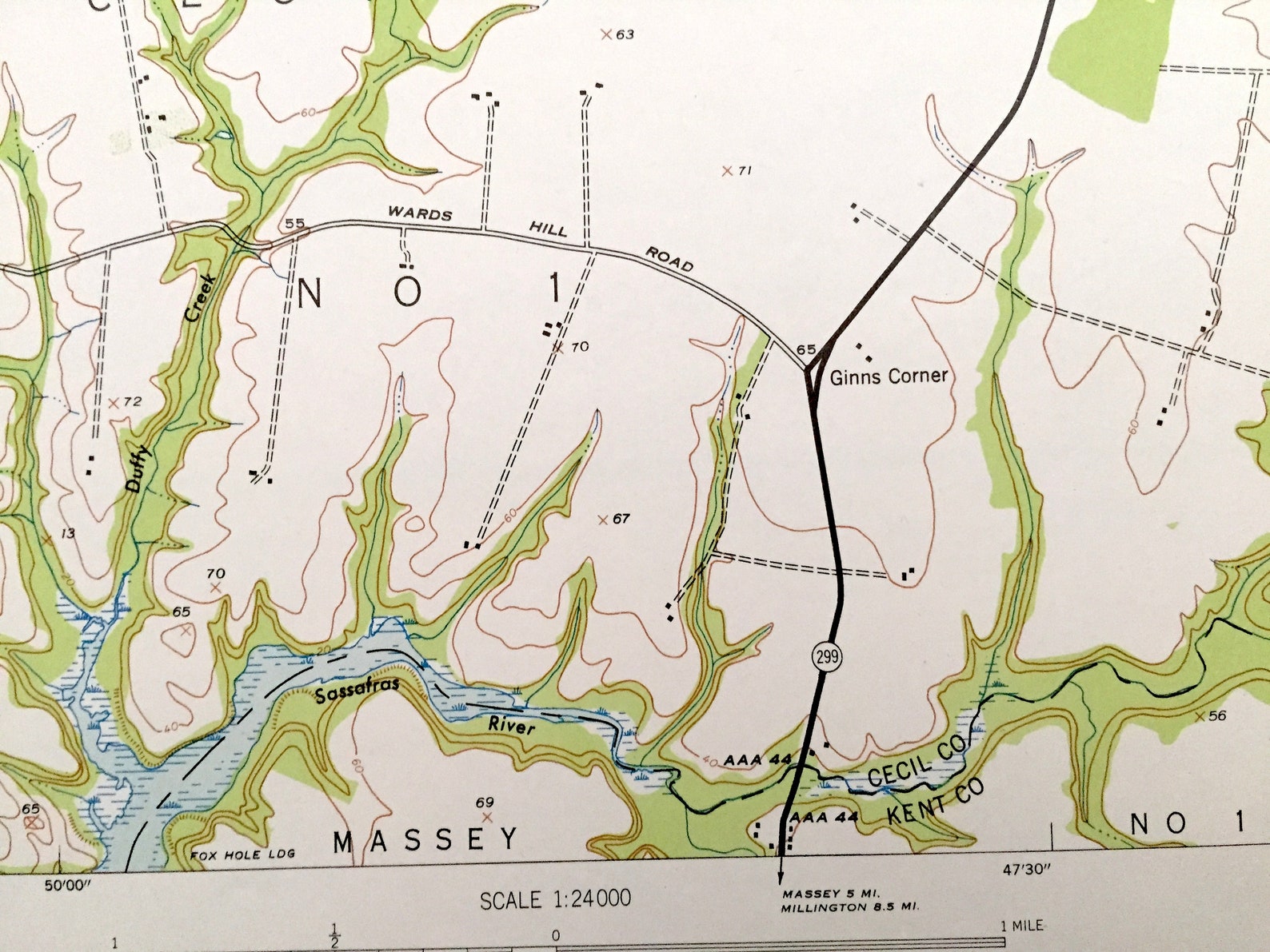 Antique Cecilton Maryland 1953 US Geological Survey Etsy