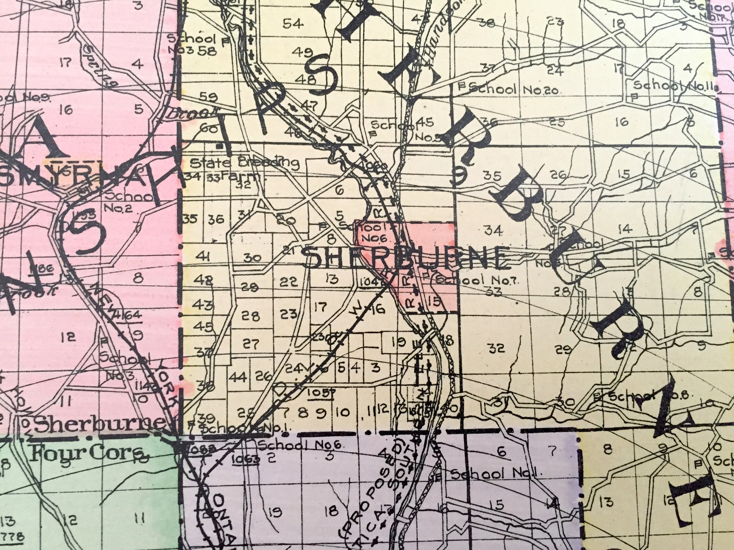 Antique Chenango County New York 1911 New Century Atlas Map Etsy