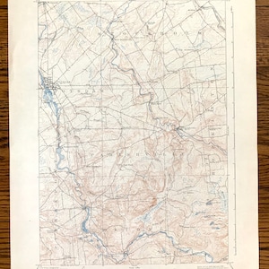 Antique Potsdam, New York 1908 US Geological Survey Carte topographique – Stockholm, Pierrepont, Parishville, Colton, Comté de St Lawrence, NY