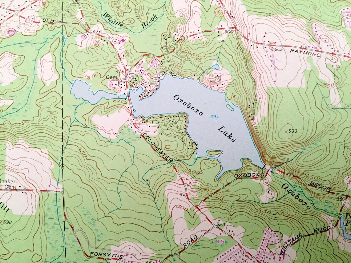 Antique Montville Connecticut 1958 US Geological Survey Etsy