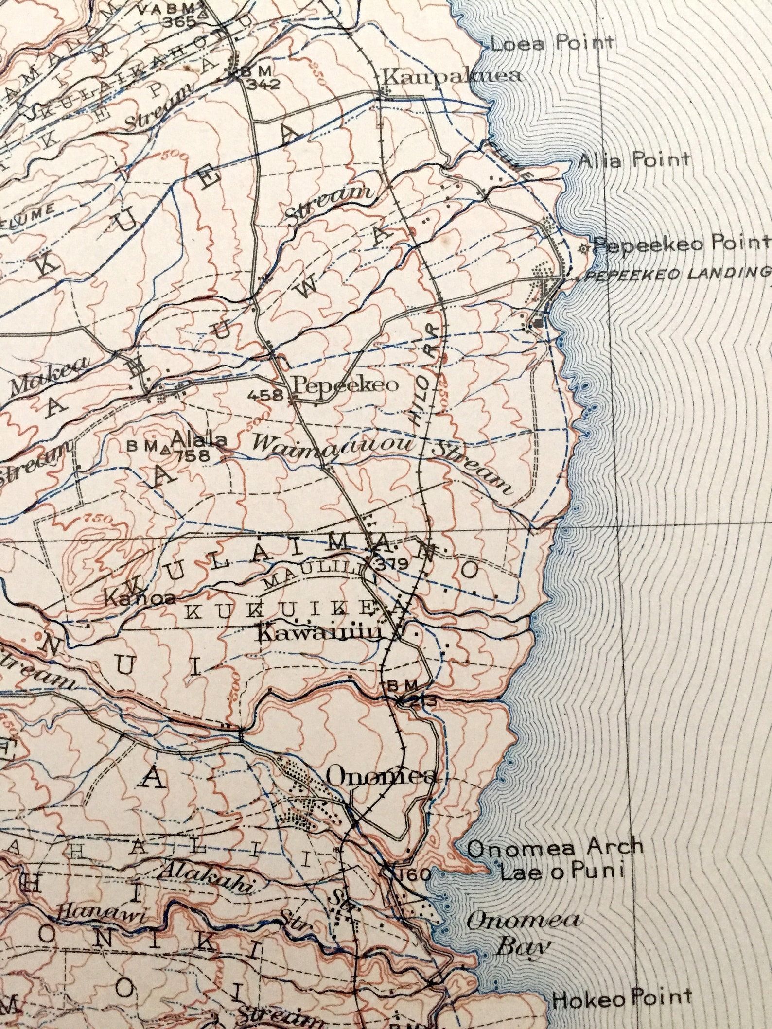 Antique Honomu Hawaii 1915 US Geological Survey Topographic Etsy