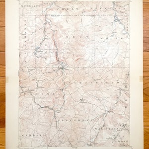Antique Patton, Pennsylvania 1904 US Geological Survey Topographic Map – Cambria County, Burnside, Westover, Beccaria, Susquehanna, Hastings