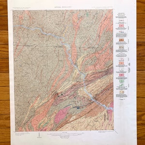 Antikes Gaffney, South Carolina 1931 US Geologische Übersicht Topographische Karte - Blacksburg, Cherokee Falls, Cherokee, Cleveland County, NC SC