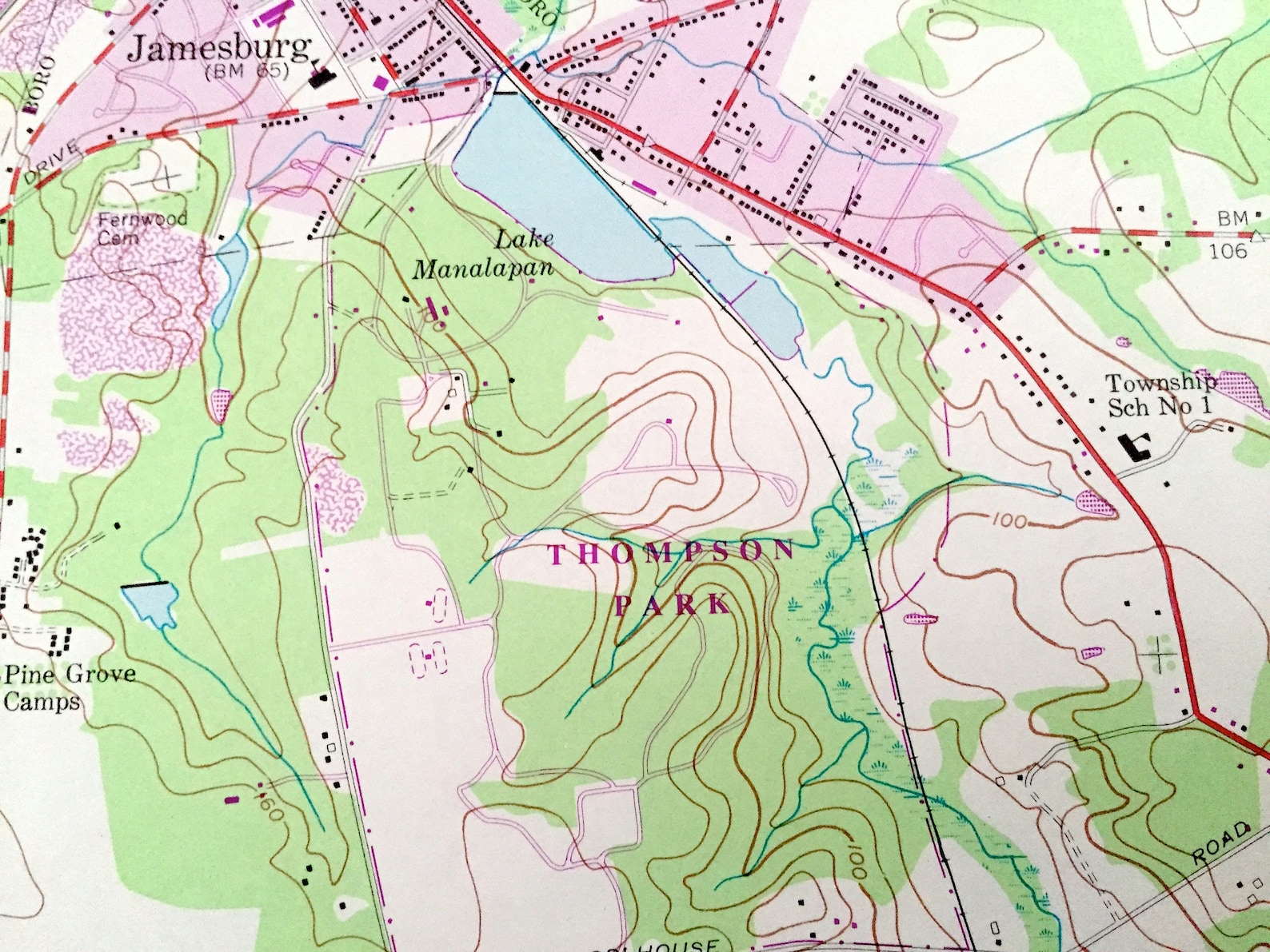 Antique Jamesburg New Jersey 1953 US Geological Survey Etsy