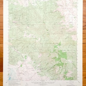 Antieke Warner Springs, Californië 1960 US Geological Survey Topografische Kaart - Riverside, San Diego County, Anza-Borrego Cleveland Forest CA