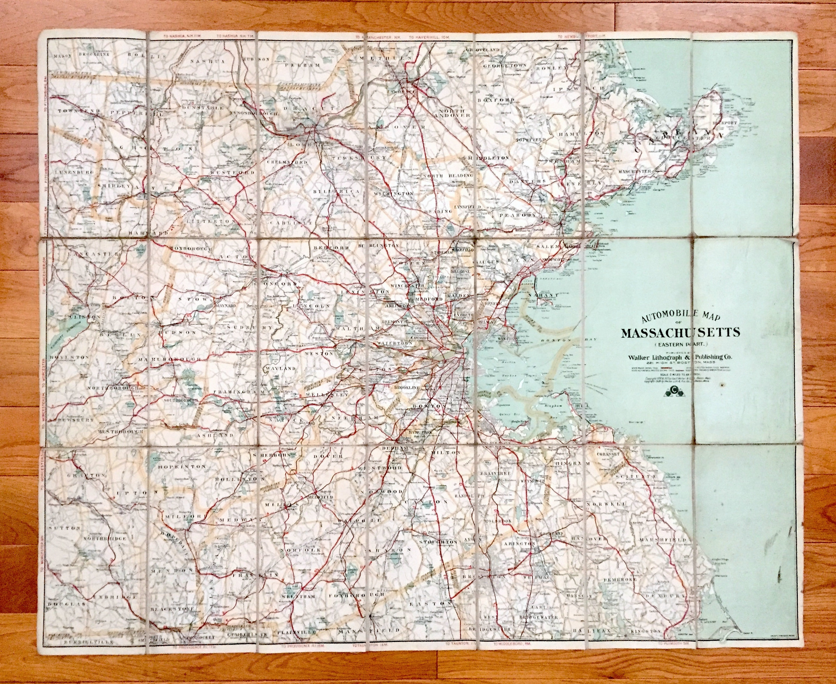 Antique 1906 Eastern Massachusetts George H Walker & Co Automobile