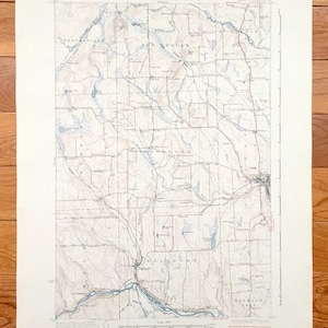 Antique Caribou, Maine 1932 Mapa topográfico do US Geological Survey - Nova Suécia, Westmanland, Woodland, Perham, Washburn, Wade Connor Pauls ME