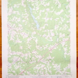 Antike Bunn, North Carolina 1978 US Geologischer Dienst, topographische Karte - Franklin, Nash County, Seven Paths, Daddysville, Lake Sagamore, Northc