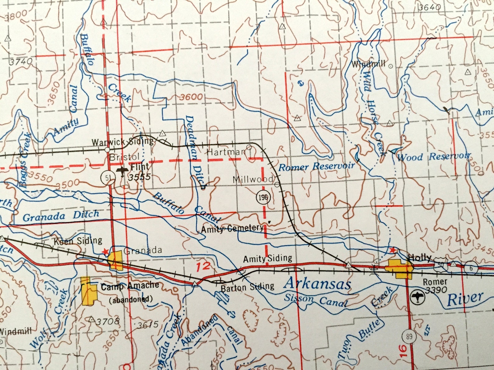 Antique Lamar Colorado 1954 US Geological Survey Topographic Etsy