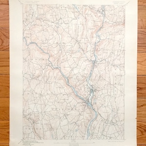 Antique Derby, Connecticut 1893 US Geological Survey Carte topographique - Oxford, Newtown, Ansonia, Trumbull, Seymour, Woodbridge, Shelton, CT
