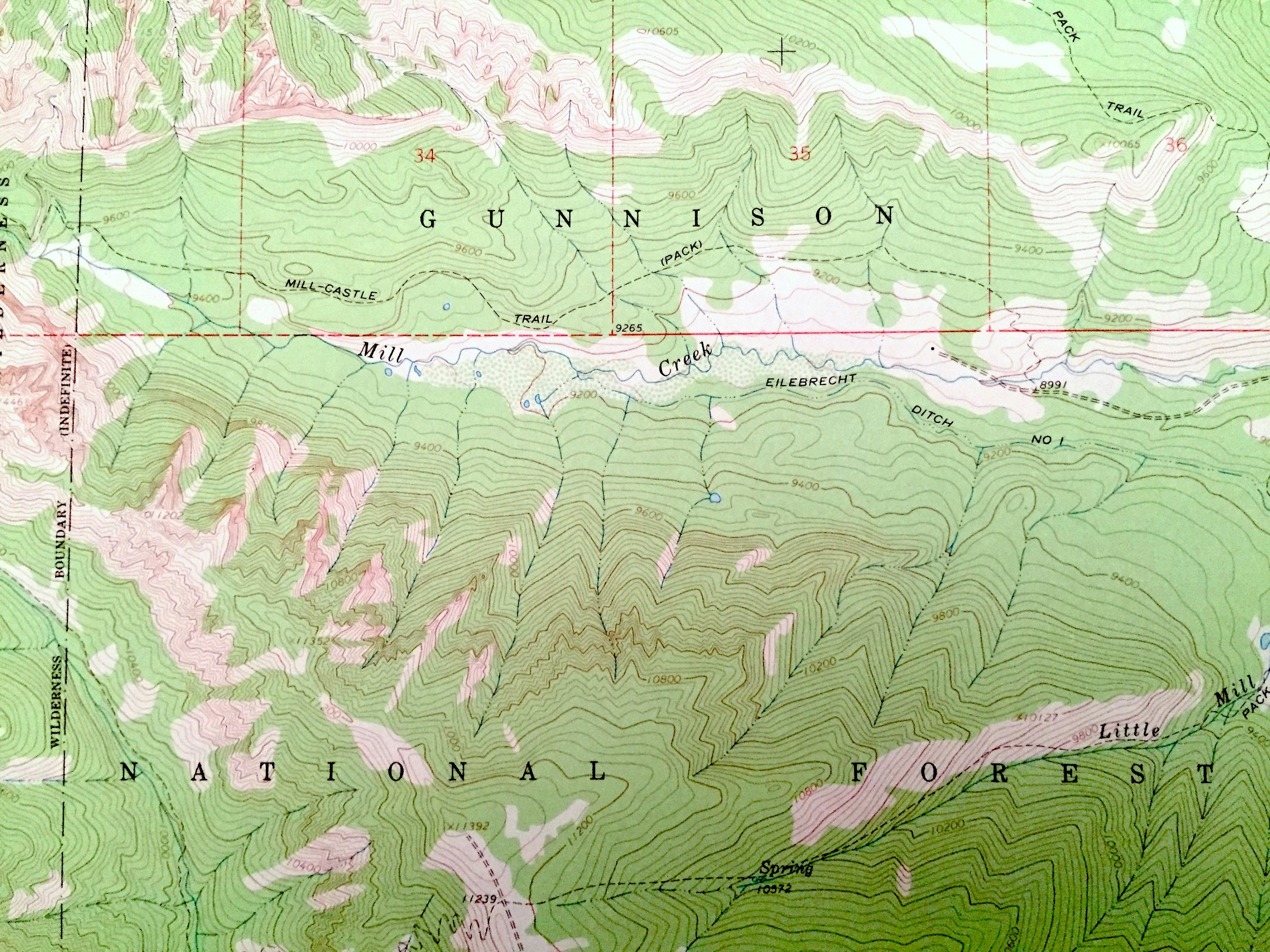 Antique Squirrel Creek Colorado 1965 US Geological Survey Etsy
