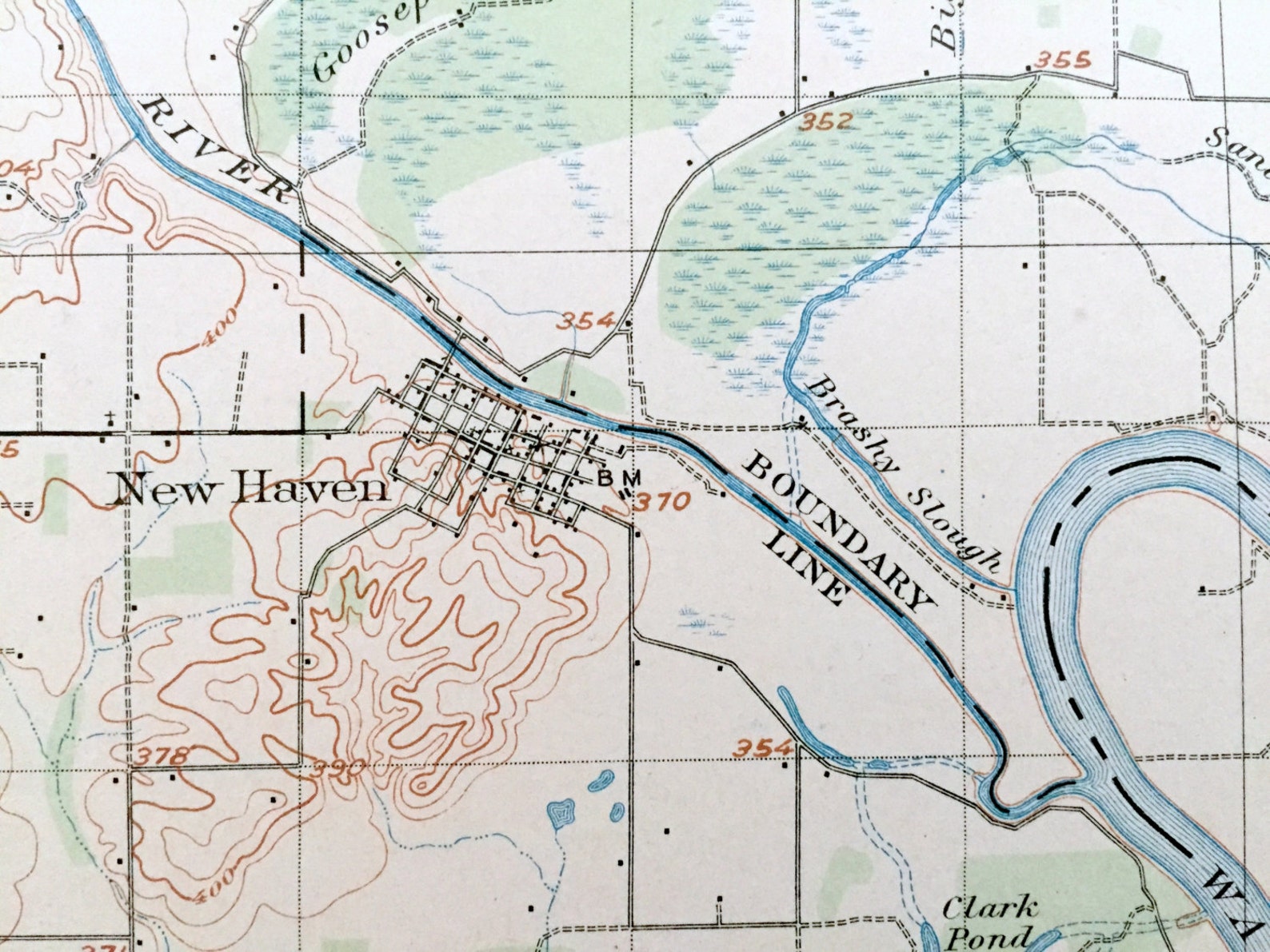 Antique New Haven Illinois 1906 US Geological Survey Etsy