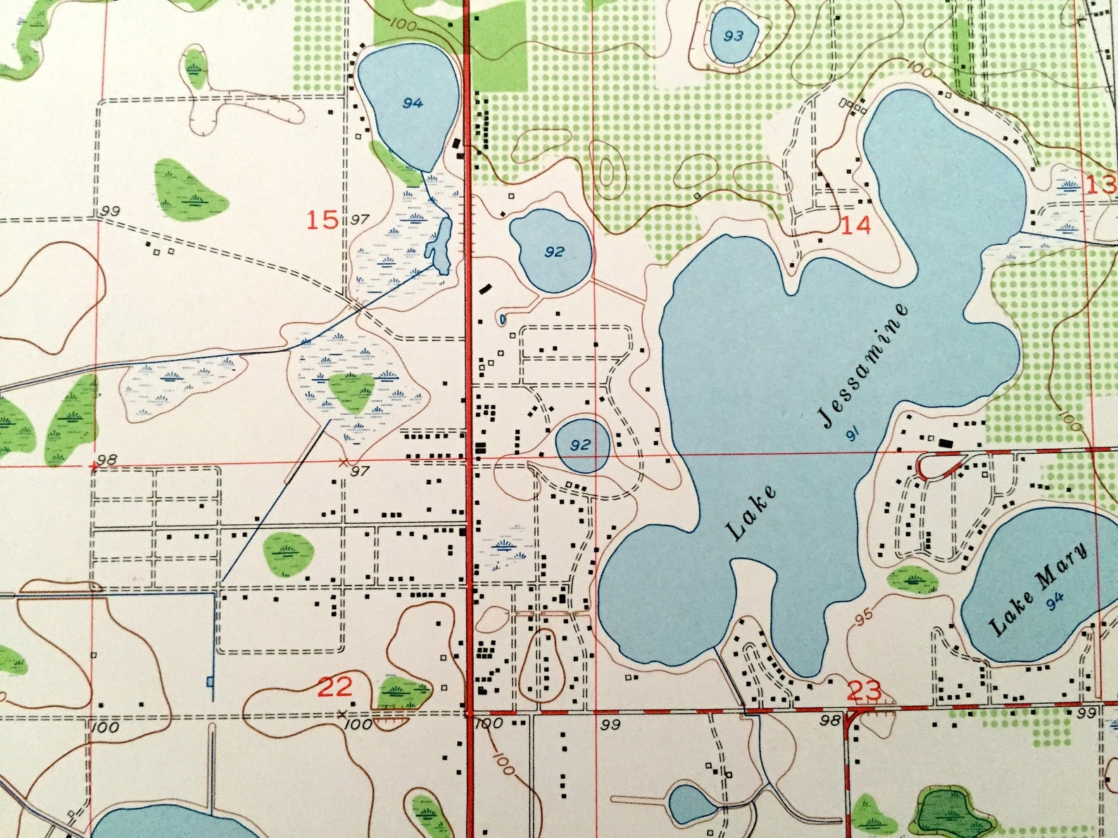 Antique Lake Jessamine Florida 1953 US Geological Survey Etsy
