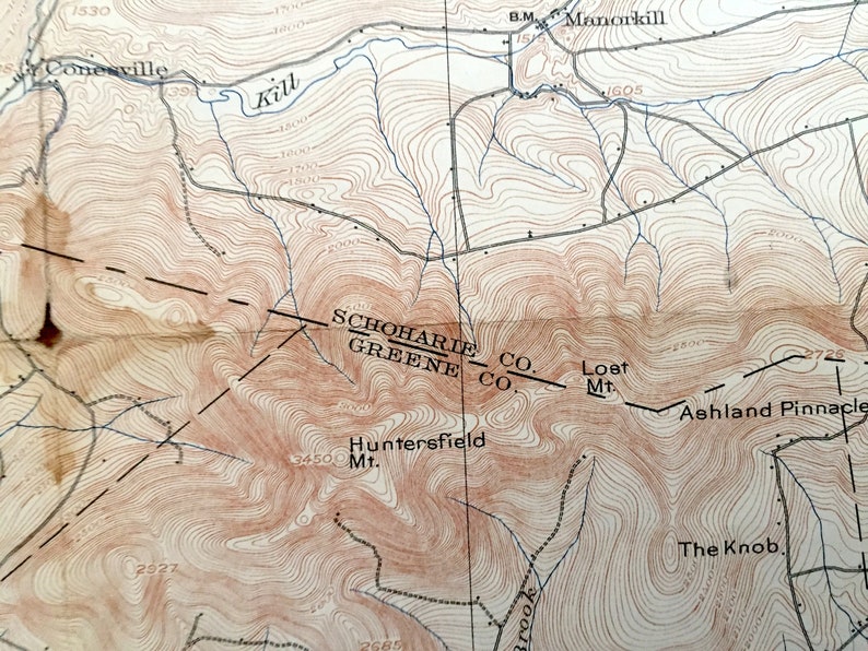 Antique Gilboa New York 1903 US Geological Survey Topographic Etsy
