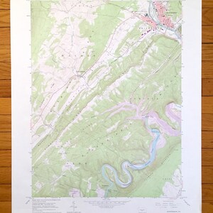 Antique Huntingdon, Pennsylvania 1963 US Geological Survey Topographic Map - Huntingdon County, Porter, Walker, Smithfield, Juniata, PA