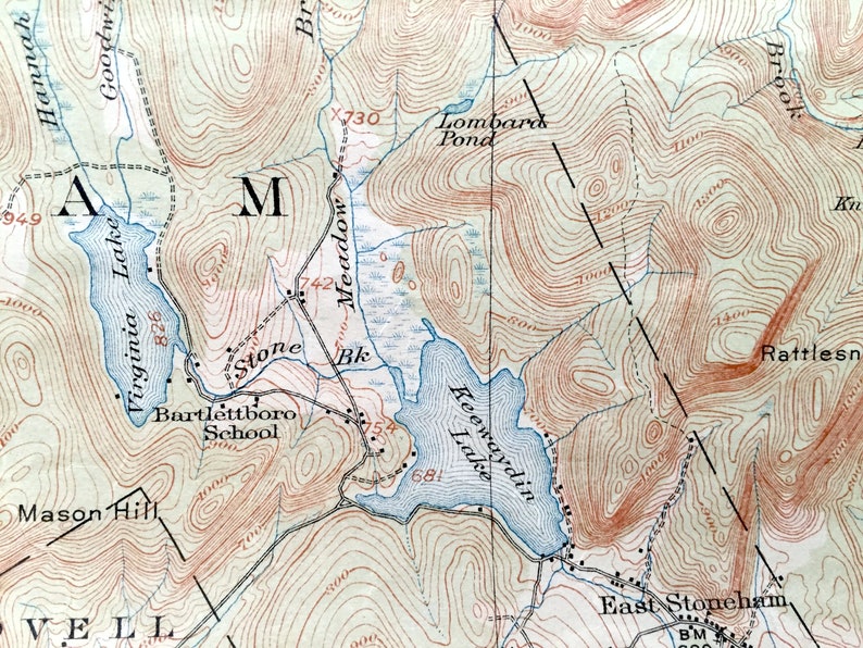 Antique Bethel Maine 1914 US Geological Survey Topographic Etsy