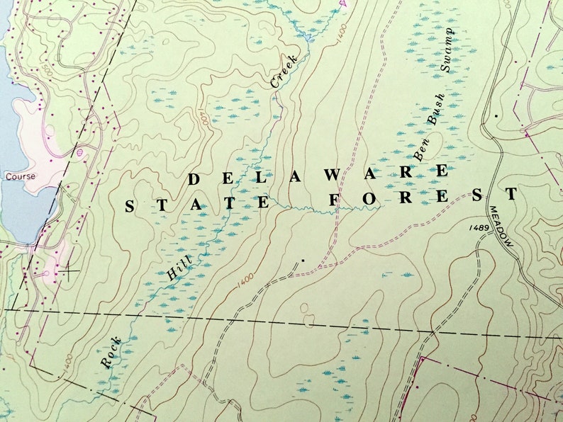 Antique Pecks Pond Pennsylvania 1966 US Geological Survey Etsy