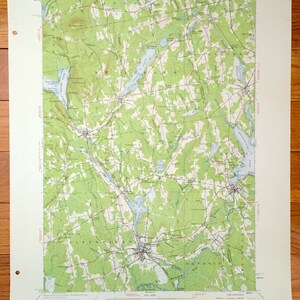 Antike Pittsfield, Maine 1955 US Geologische Übersicht Topographische Karte - Newport, Hartland, St Albans, Corinna, Sebasticook Great Moose Lake ME