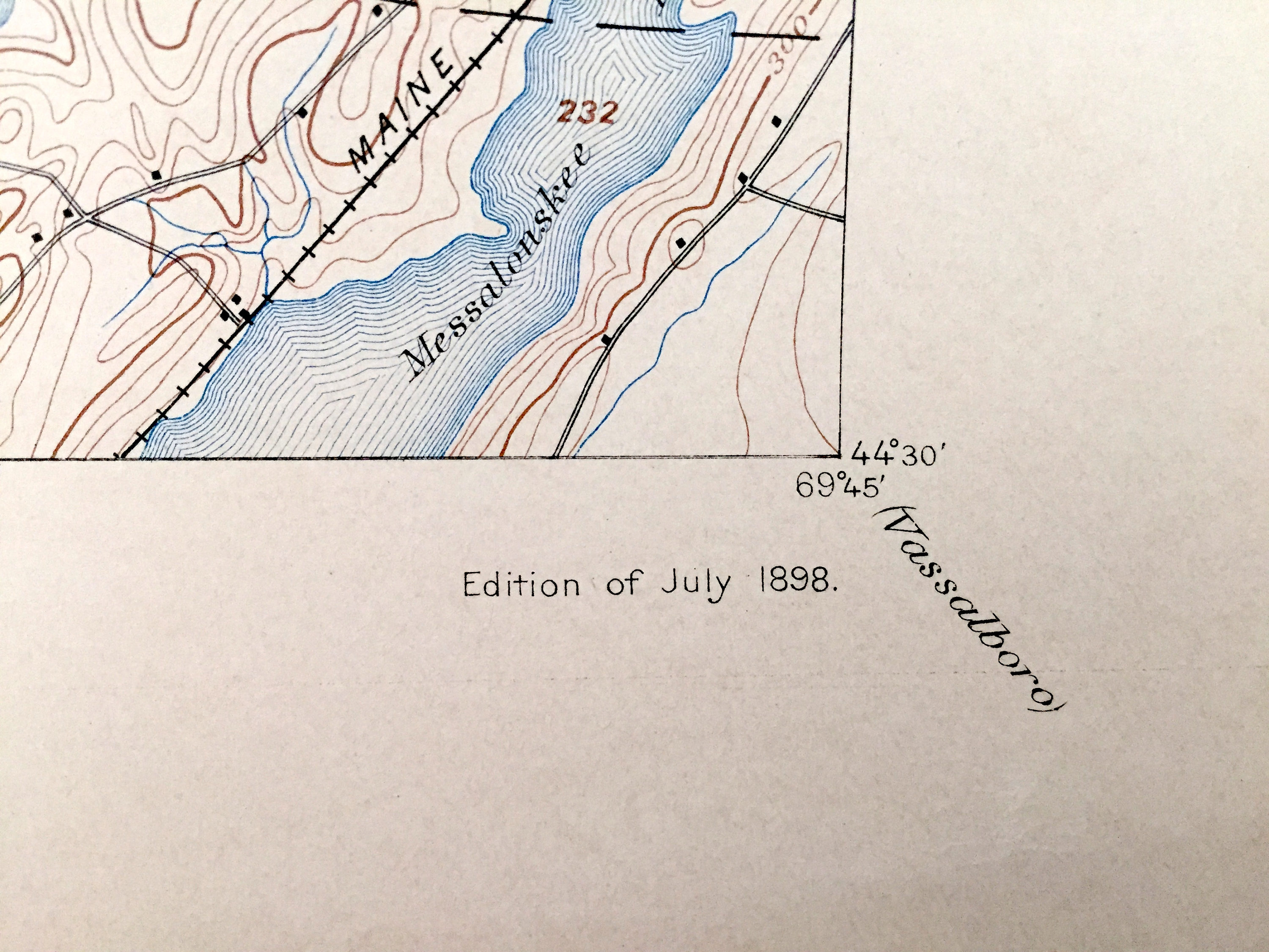 Antique Norridgewock Maine 1898 US Geological Survey Etsy