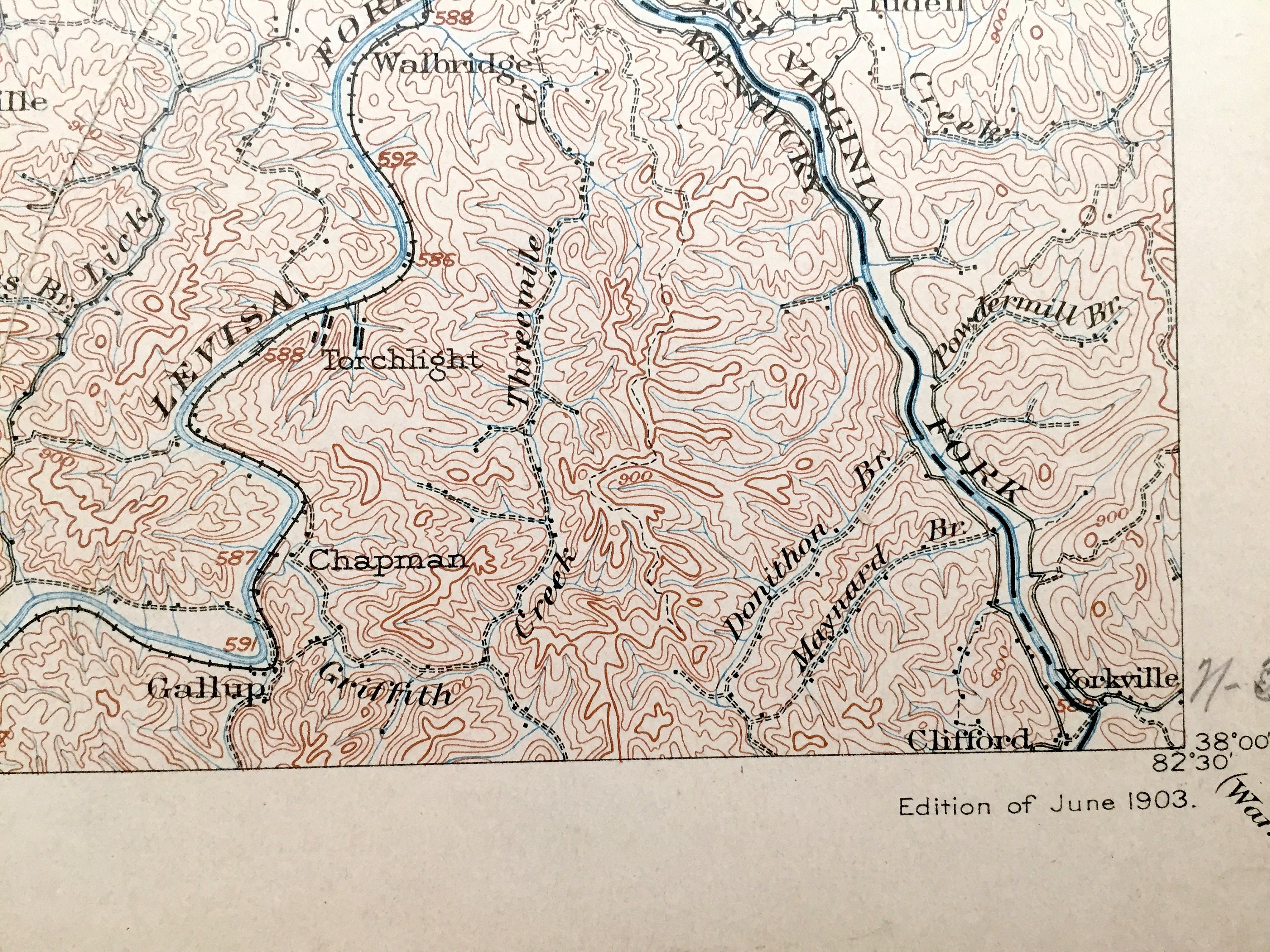 Antique Kenova West Virginia 1903 US Geological Survey Etsy