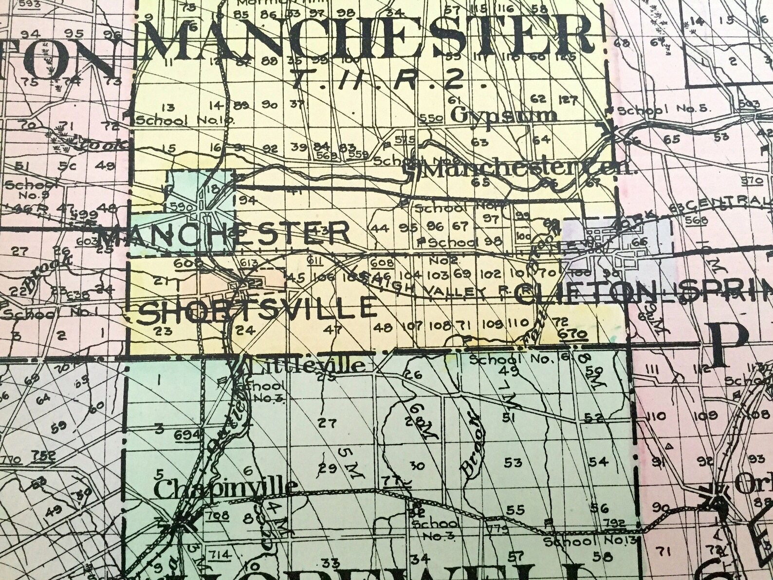 Antique Ontario County New York 1911 New Century Atlas Map Etsy