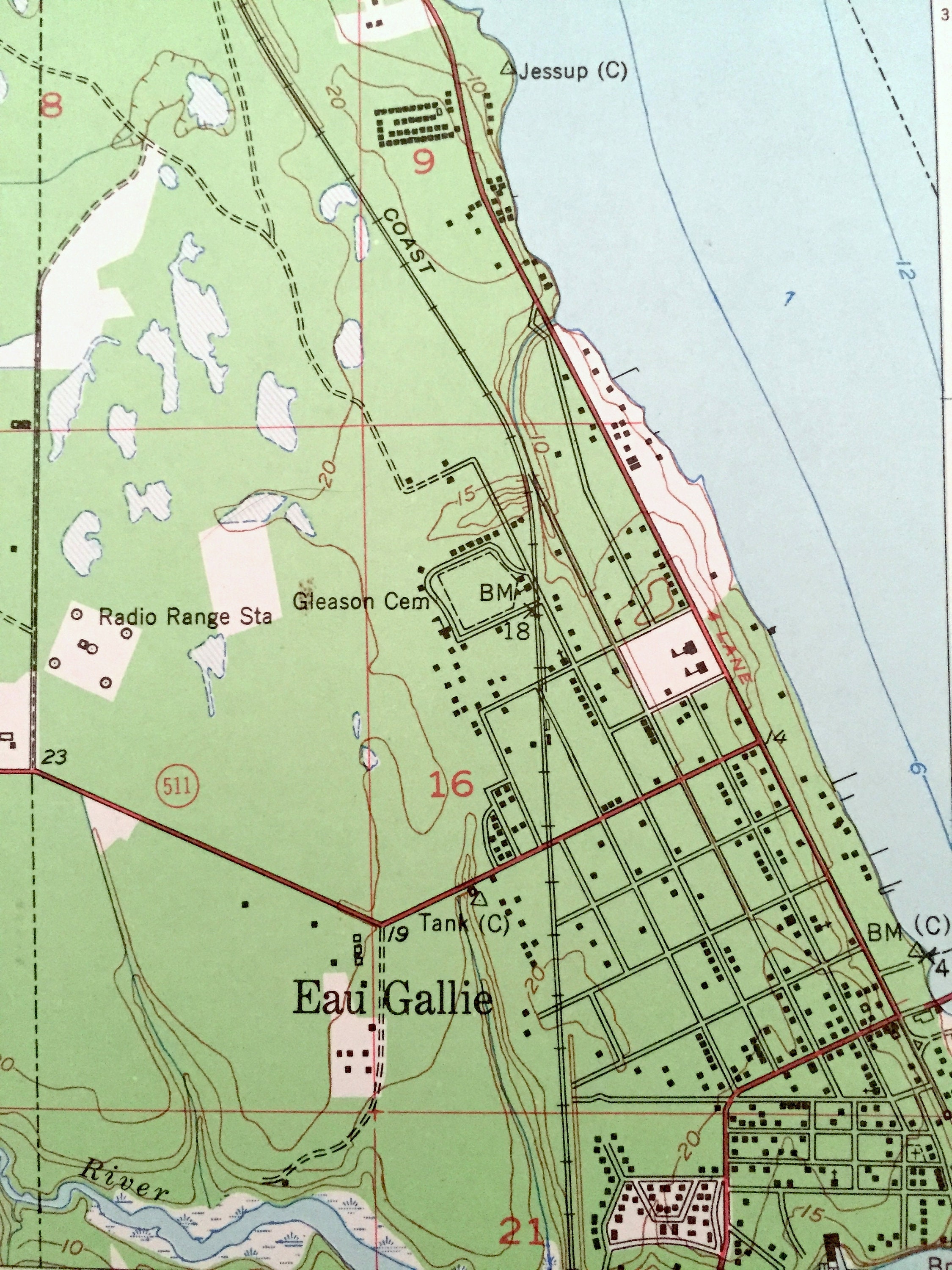 Antique Eau Gallie Florida 1949 US Geological Survey Etsy