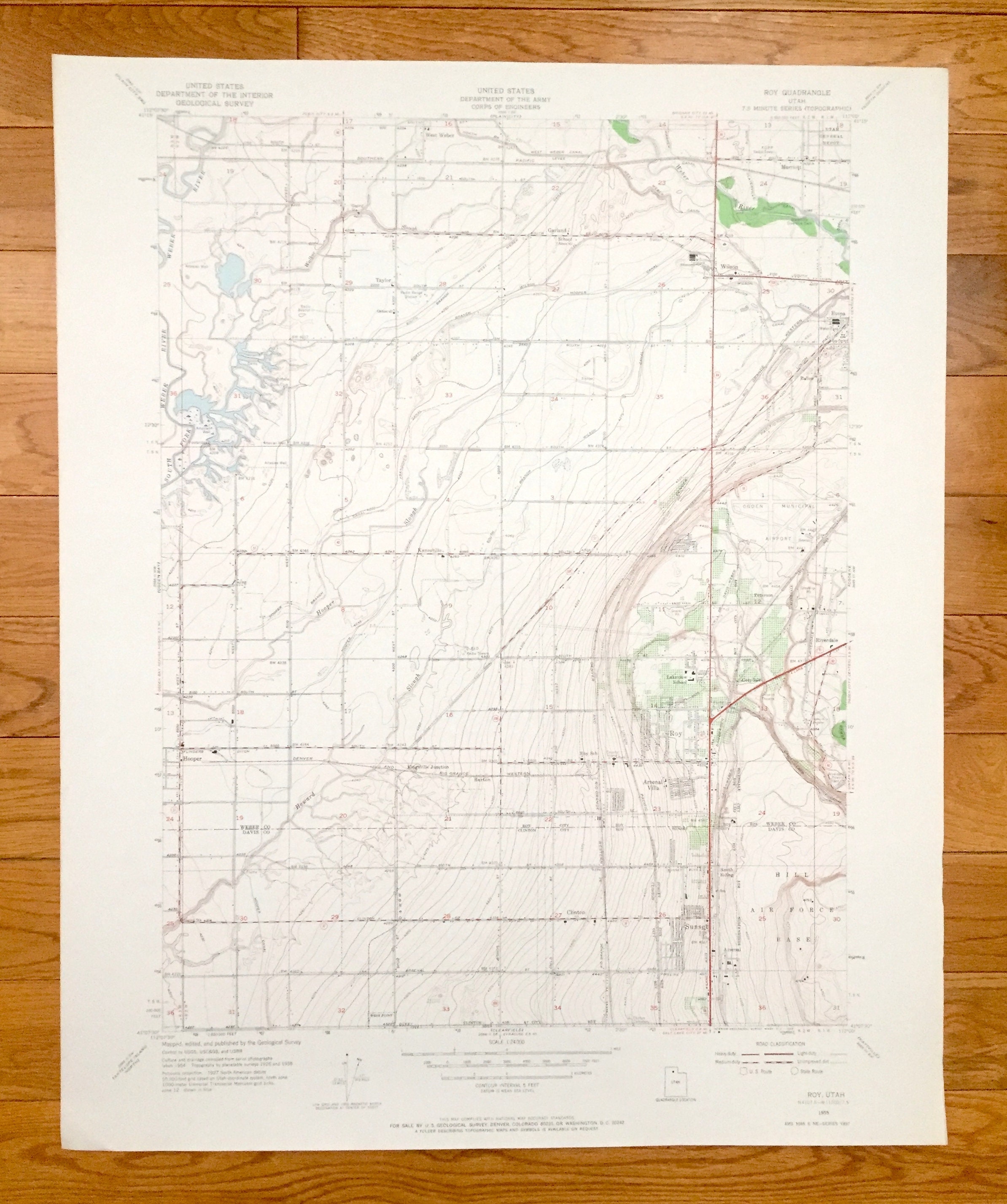 Antique Roy Utah 1955 US Geological Survey Topographic Map Etsy
