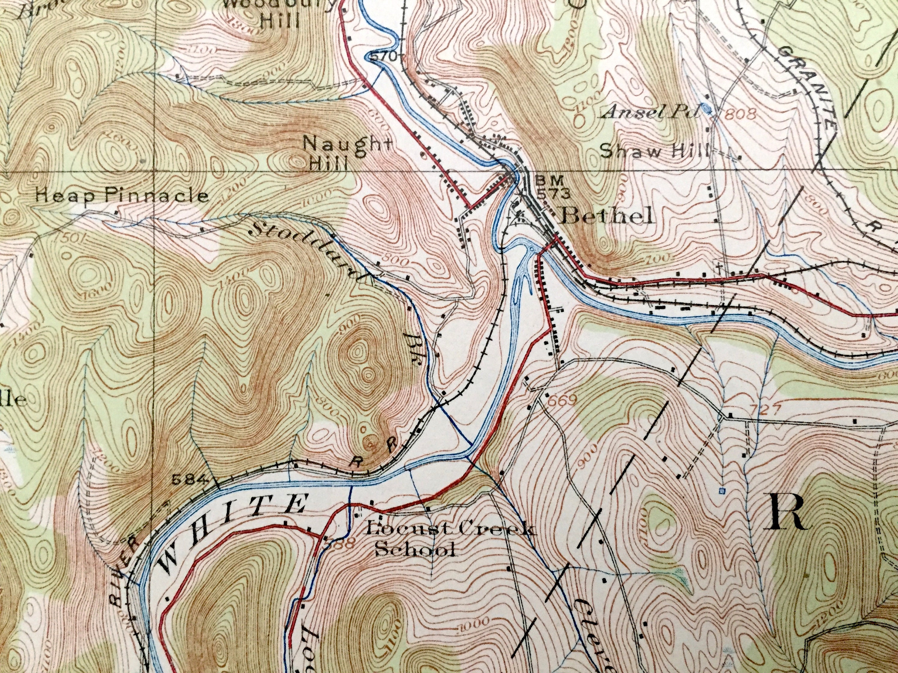 Prints Home & Living Bethel Tunbridge Antique Randolph Vermont 1926 US