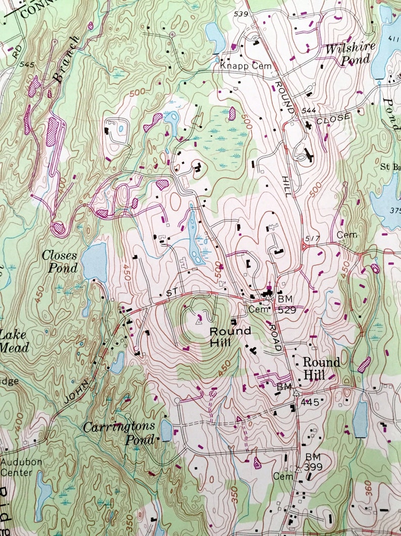 Antique Glenville Connecticut & NY 1960 US Geological Survey Etsy