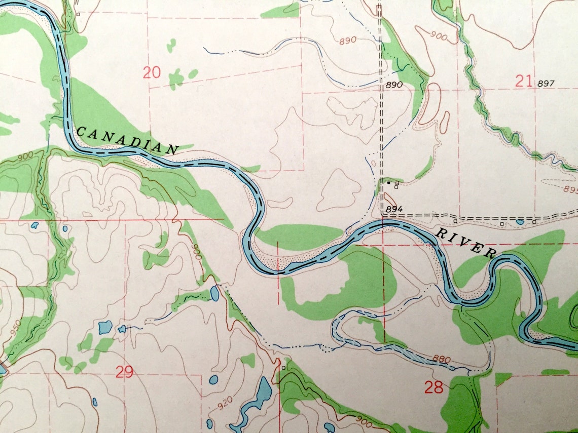 Antique Prague Oklahoma 1967 US Geological Survey Topographic Etsy