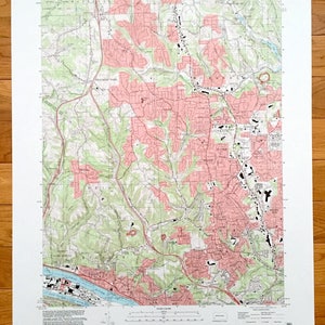 Antique Emsworth, Pennsylvania 1993 US Geological Survey Topographic Map – Franklin, McCandless, Kilbuck, Perrysville, West View, Marshall