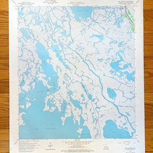Antique Bay Courant, Louisiana 1964 US Geological Survey Topographic Map – Lafourche Parish, Golden Meadow, Mississippi River Delta, LA