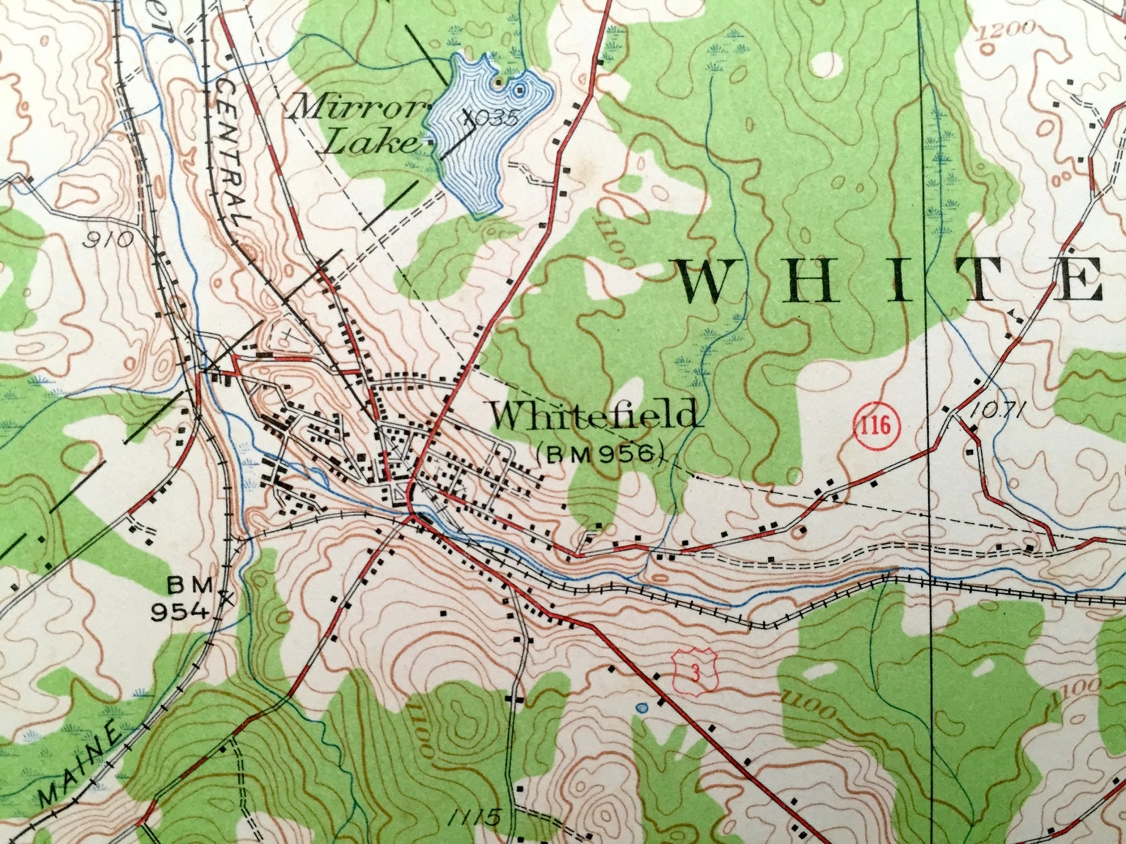 Antique Whitefield New Hampshire & Lunenburg Vermont 1935 US Etsy
