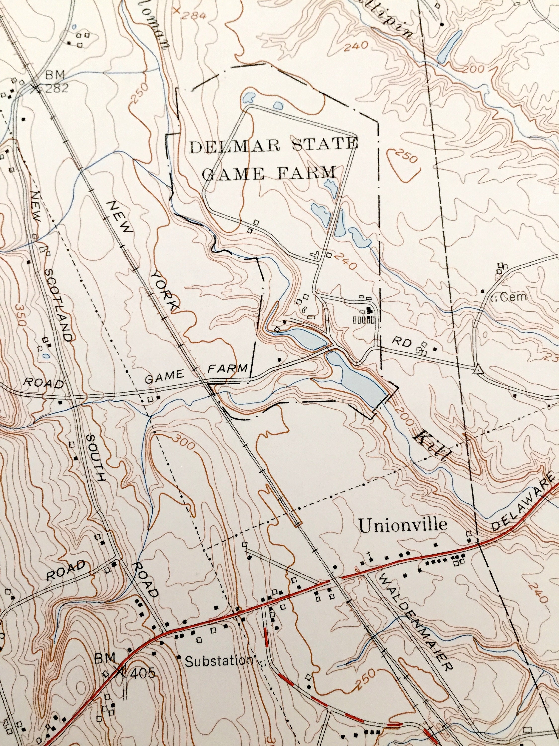 Antique Clarksville New York 1953 US Geological Survey Etsy