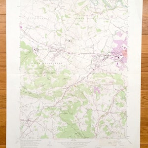 Antique Sinking Spring, Pennsylvanie 1955 Carte topographique de l’US Geological Survey – Wernersville Heidelberg Reinholds Berks Lancaster County PA