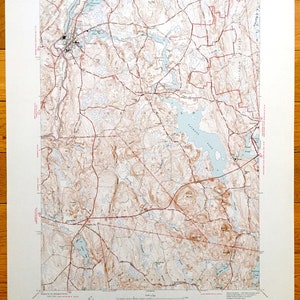 Antike Jewett City, Connecticut 1944 US Geologische Übersicht Topographische Karte - Preston, Griswold, North Stonington, Glasgo, Pachaug Pond, ct