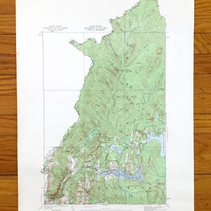 Antieke topografische kaart US Geological Survey, Pittsburg, New Hampshire, 1926 – Clarksville, Happy Corner, Indian Stream, Connecticut Lake, NH